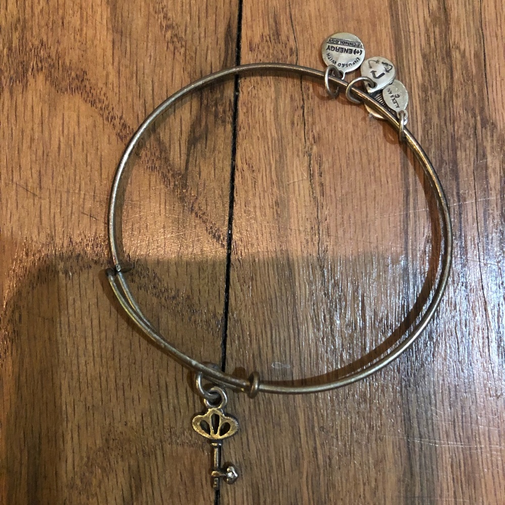 Alex & Ani Silver Key Bangle - Picture 2 of 2